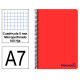 Cuaderno espiral tapa de polipropileno liderpapel serie wonder, din a7, 100 hj. 90 grs/m². 5x5 s/m. rojo