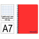 Cuaderno espiral tapa de polipropileno liderpapel serie wonder en formato din a-7, 100 hj. 90 grs/m². 5x5 c/m. color rojo.