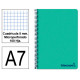 Cuaderno espiral tapa de polipropileno liderpapel serie wonder, din a7, 100 hj. 90 grs/m². 5x5 s/m. verde