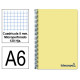 Cuaderno espiral tapa de polipropileno liderpapel serie wonder en formato din a-6, 120 hj. 90 grs/m². 5x5 c/m. color amarillo.