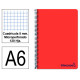 Cuaderno espiral tapa de polipropileno liderpapel serie wonder, din a6, 120 hj. 90 grs/m². 5x5 s/m. rojo