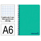 Cuaderno espiral tapa de polipropileno liderpapel serie wonder en formato din a-6, 120 hj. 90 grs/m². 5x5 c/m. color verde.