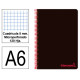 Cuaderno espiral tapa de polipropileno liderpapel serie wonder, din a6, 120 hj. 90 grs/m². 5x5 s/m. negro