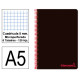 Cuaderno espiral tapa de polipropileno liderpapel serie wonder en formato din a-5, 120 hj. 90 grs/m². 5x5 c/m. color negro.