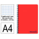 Cuaderno espiral tapa de polipropileno liderpapel serie wonder en formato din a-4, 120 hj. 90 grs/m². 5x5 c/m. color rojo.