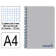 Cuaderno espiral tapa de polipropileno liderpapel serie wonder en formato din a-4, 120 hj. 90 grs/m². 5x5 c/m. color gris.
