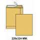 Bolsa con tira de silicona up en formato 229x324 mm. offset, 90 grs/m². color marrón.