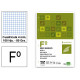 Recambio de anillas con 4 taladros liderpapel en formato fº, 100 hj. 80 grs/m². 4x4 c/m.