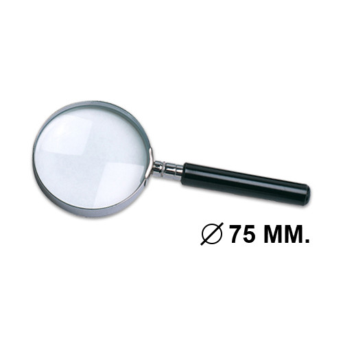 Lupa de lectura q-connect, cristal óptico antiderformación, 3 aumentos, Ø 75 mm.