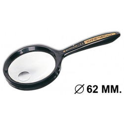 Lupa de lectura waltex magnifier 7508, cristal bifocal, 2 y 4 aumentos, diámetro de 62 mm.