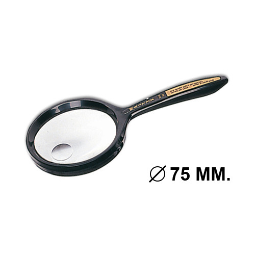 Lupa de lectura waltex magnifier 7507, cristal bifocal, 2 y 4 aumentos, Ø 75 mm.