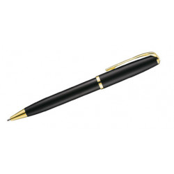 Bolígrafo belius colección riga, lacado en color negro, presentación en estuche.