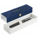 Pluma estilográfica waterman colección allure, lacada en color negro brillante, presentación en estuche.