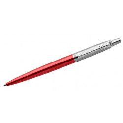 Bolígrafo retráctil parker colección jotter core kensington, lacado en color rojo, presentación en blister.