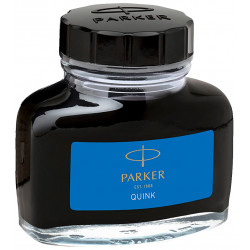 Tinta pluma estilográfica parker quink, frasco de 57 ml. color azul real.