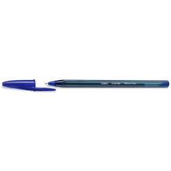 Bolígrafo bic ultra fine azul.