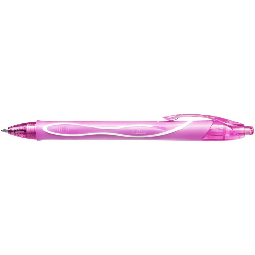 Bolígrafo bic gelocity quick dry rosa.