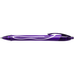 Bolígrafo bic gelocity quick dry púrpura.