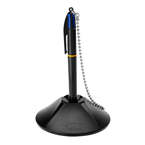 Bolígrafo con peana bic pen desk 4 colores.