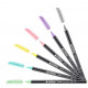 Rotulador punta de fibra edding 1200 colores pastel, caja de 6 colores.
