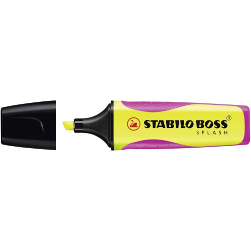 Marcador fluorescente stabilo boss splash amarillo.