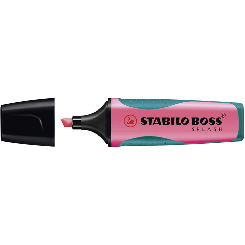 Marcador fluorescente stabilo boss splash rosa.