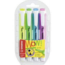 Marcador fluorescente stabilo swing cool, colores surtidos, estuche de 4 uds.