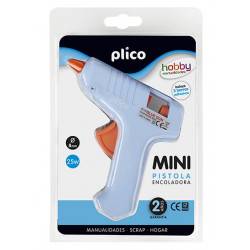 Pistola de cola termofusible plico mini 25 w