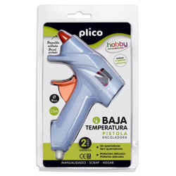 Pistola de cola termofusible plico mini 25w baja temperatura