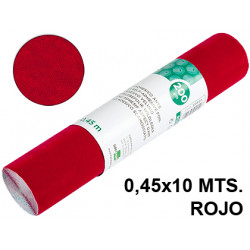 Rollo adhesivo liderpapel acabado ante de 0,45 x 10 mts. en color rojo.
