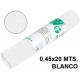 Rollo adhesivo liderpapel acabado brillo de 0,45 x 20 mts. en color blanco.