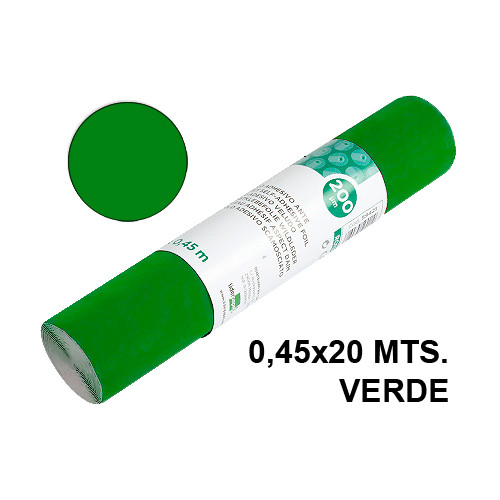 Rollo adhesivo liderpapel acabado brillo de 0,45 x 20 mts. en color verde.