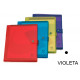 Carpeta congreso en polipropileno traslúcido grafoplas din a4, bloc de 40 hj. cierre con trabilla y broche, violeta