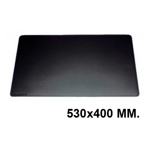 Vade de sobremesa durable con bordes rematados, 530x400 mm. negro