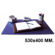 Vade de sobremesa q-connect 530x400 mm. azul