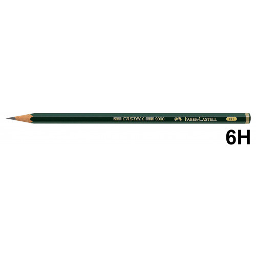Lápiz faber-castell Castell 9000, 6h.