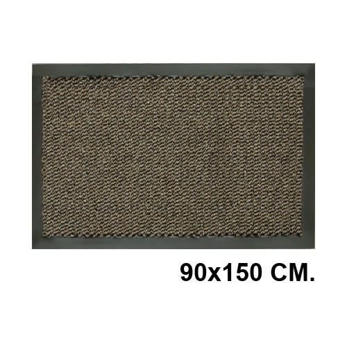 lfombra de suelo antipolvo en polipropileno de 5 mm. paperflow en formato 90x150 cm. color gris.