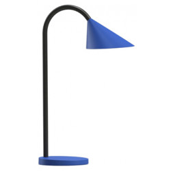 Lámpara de escritorio unilux sol, led 4w brazo flexible abs y metal, azul