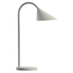 Lámpara de escritorio unilux sol, led 4w brazo flexible abs y metal, blanco