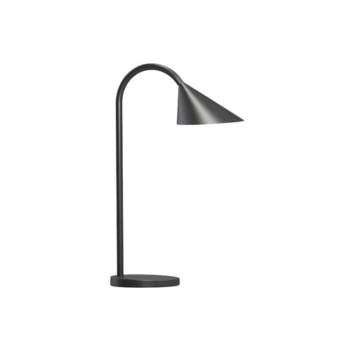 Lámpara de escritorio unilux sol, led 4w brazo flexible abs y metal, negro