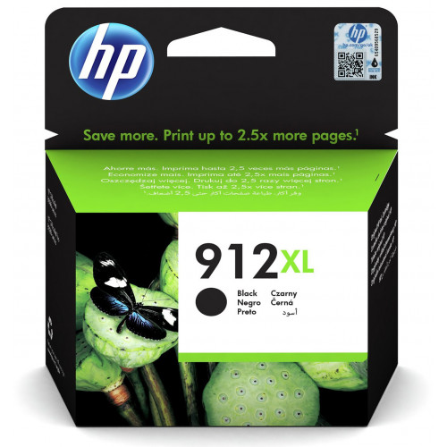 Cartucho ink-jet hewlett packard officejet 8010/pro 8022 nº 912xl negro.