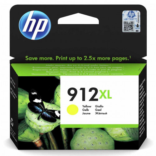 Cartucho ink-jet hewlett packard officejet 8010/pro 8022 nº 912xl amarillo.