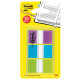 Marcapáginas 3m post-it index, 24x43,2 mm. azul, verde y violeta, dispensador de 3x20 uds.