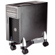 Soporte para cpu fellowes office suites™, plástico, ajustable, 4 ruedas, negro/plata