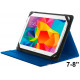 Funda con soporte y cierre elástico para tablet trust de 7-8", color azul.