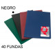 Carpeta con 40 fundas grafoplas polipás opaco din a4, negro