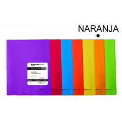 Carpeta con 40 fundas grafoplas poliplás blackline folio, naranja