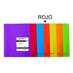 Carpeta con 40 fundas grafoplas poliplás blackline folio, rojo