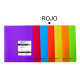 Carpeta con 50 fundas grafoplas poliplás blackline folio, rojo