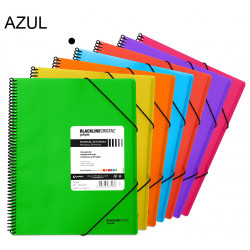 Carpeta con 30 fundas grafoplas maxiplás blackline din a4, azul